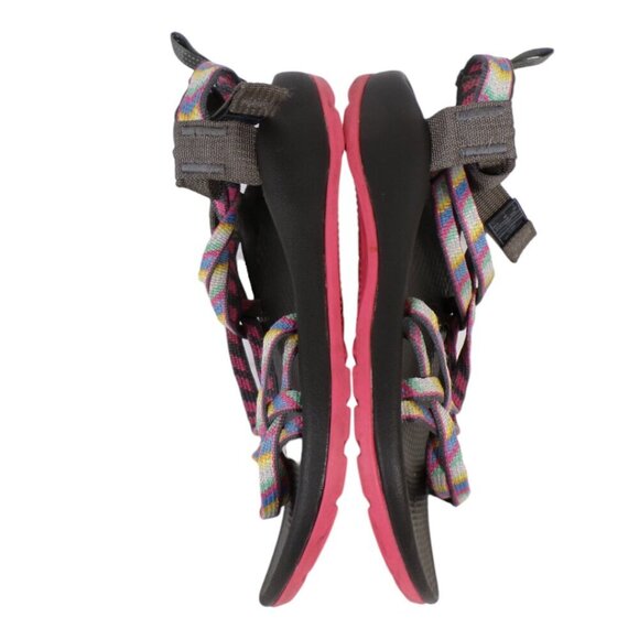 Chaco's Big Girls Ecotred Multi Stripe Strappy Hiking Outdoor Sandals Sz 4 #1329 - Picture 6 of 9